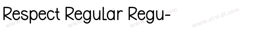 Respect Regular Regu字体转换
